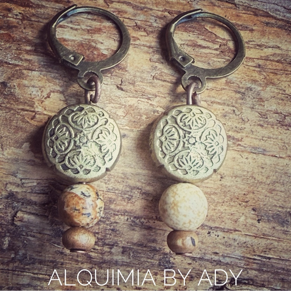 Tribal Sun Medallion + Jasper + Earth Beads